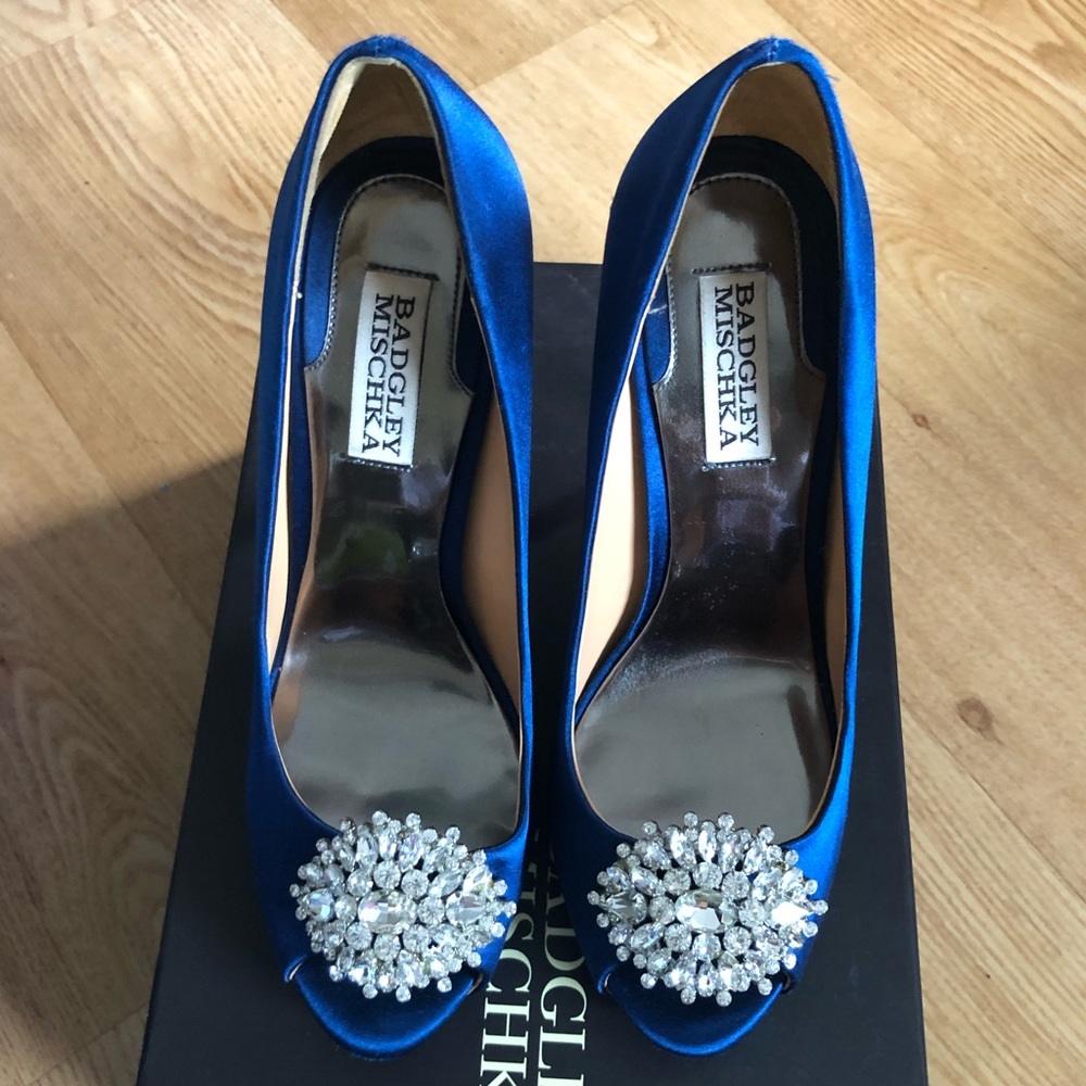 Badgley Mischka Satin Jeannie Heels